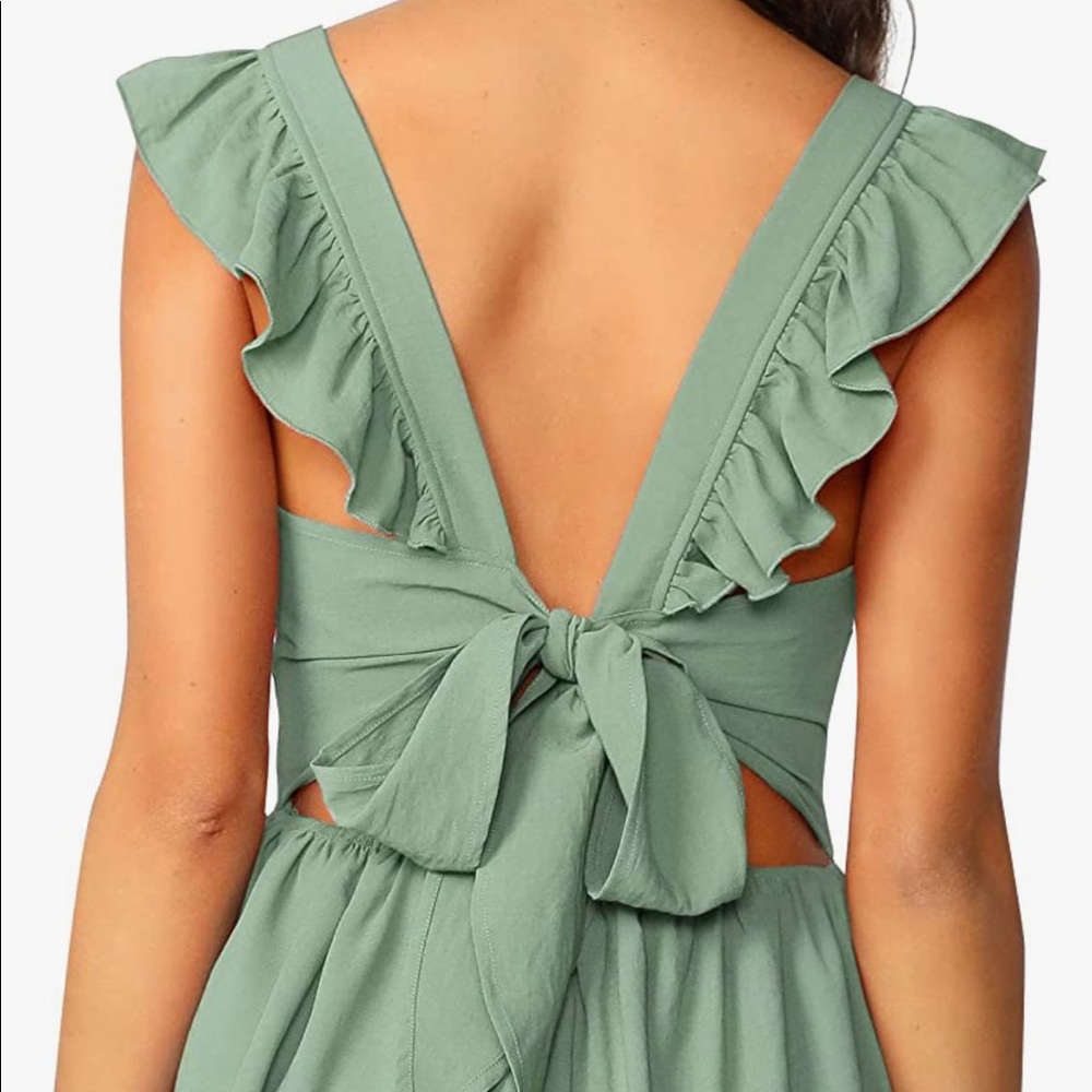 Save green short dress